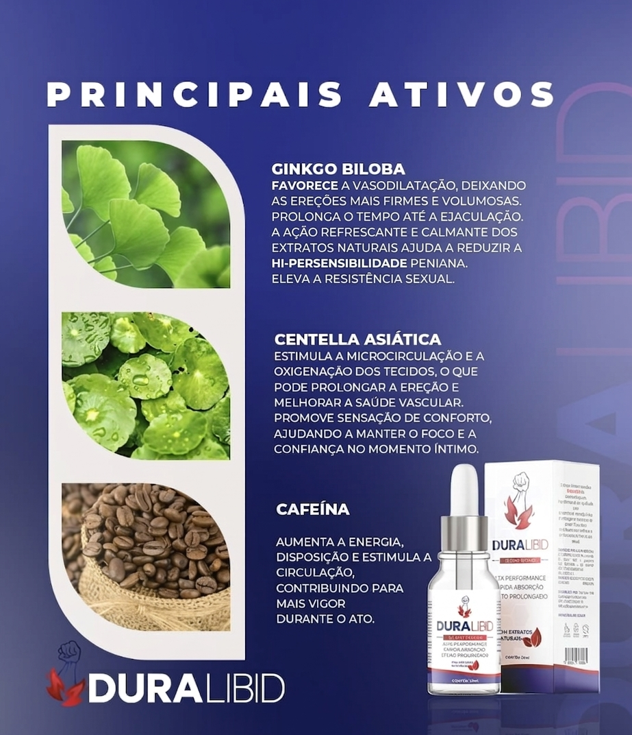 Ingredientes naturais do DuraLibid
